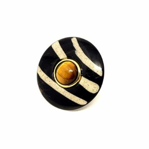 bague ronde zebra