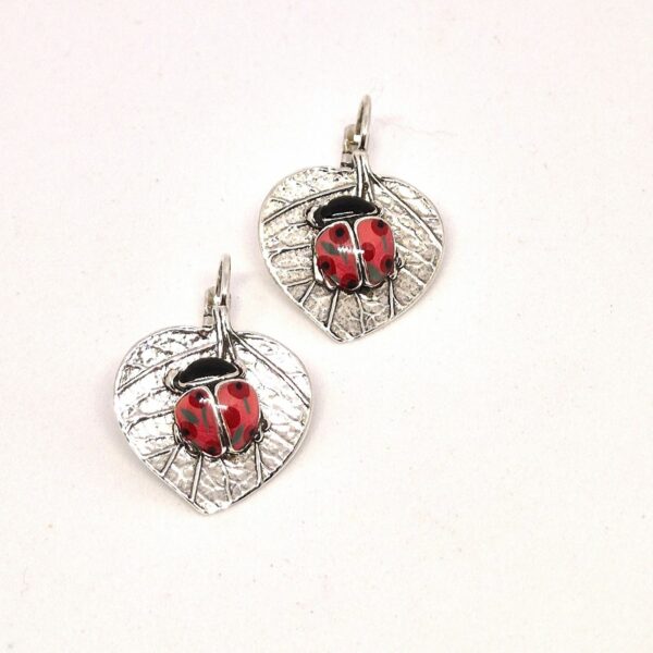 Boucles d’Oreilles Feuilles Cox Turquoise (Copie) - bo feuille cox rouge