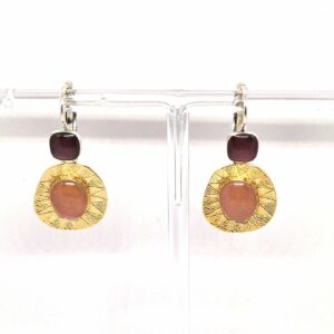 Boucles d’Oreilles Soleil Argenté Rose (Copie) - dormeuse soleil